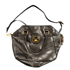 Elliott Lucca Soft 100% Genuine Black Leather Satchel